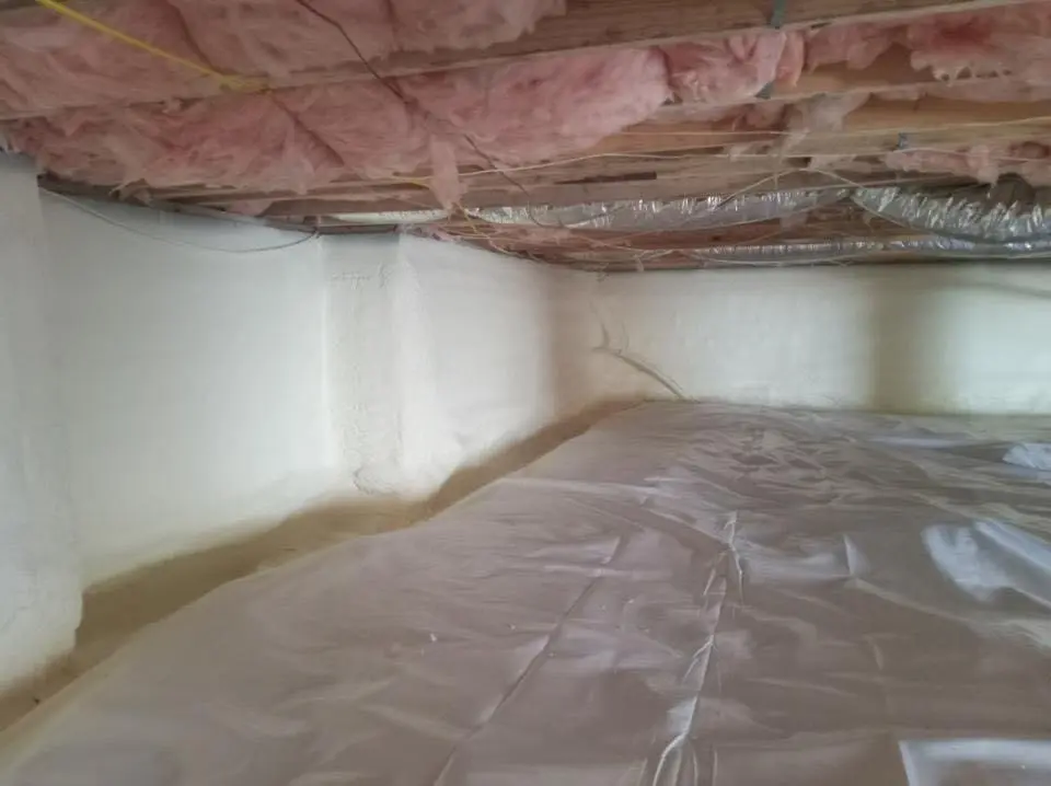 Crawl space encapsulation with closed-cell spray foam for Spray Foam Roofing in Escalon